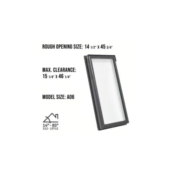 Velux FS A06 Fixed Deck Mount Skylight with Solar Room Darkening Shade White - Image 3