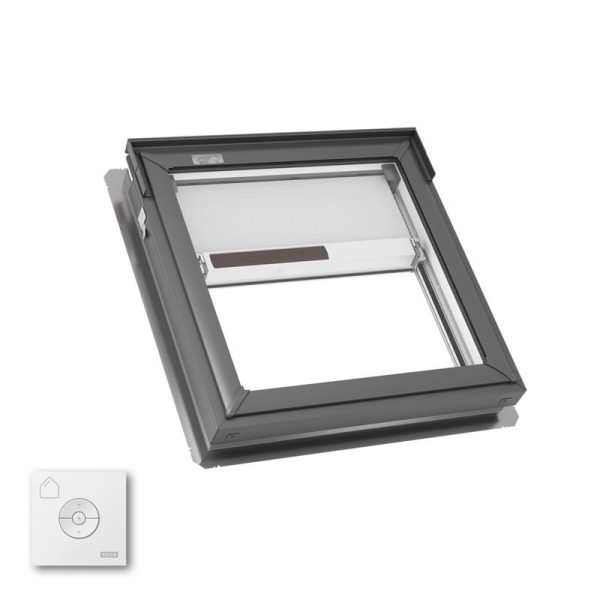 Velux FS D26 Fixed Deck Mount Skylight with Solar Room Darkening Shade White