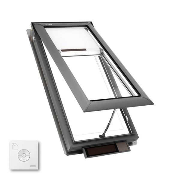 Velux VSS C06 Solar Venting Deck Mount Skylight with Solar Room Darkening Shade White