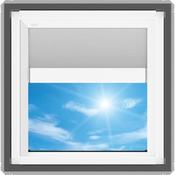 Velux FS D26 Fixed Deck Mount Skylight with Solar Room Darkening Shade White - Image 4