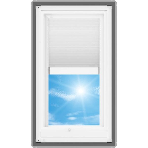 Velux VS C04 Manual Venting Deck Mount Skylight with Solar Room Darkening Shade White - Image 4
