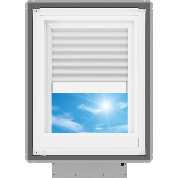 Velux VSS C01 Solar Venting Deck Mount Skylight with Solar Room Darkening Shade White - Image 4