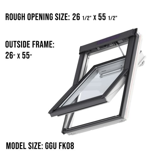 Image showcasing VELUX Center Pivot Roof Window GGU FK08 0070 | Energy Efficient