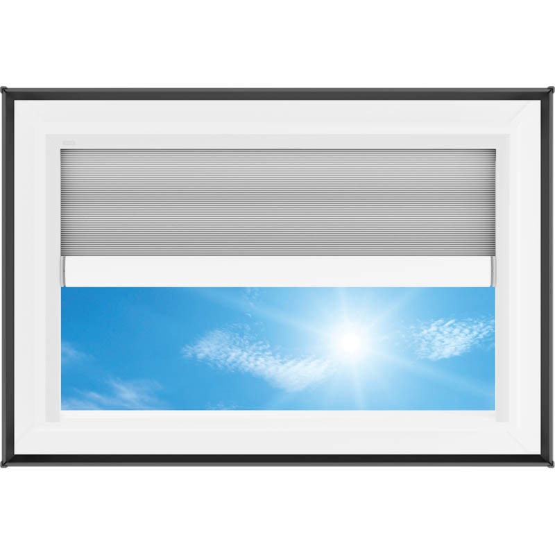 VELUX FCM 3422 Fixed Curb Mount Skylight with Solar Room Darkening Shade White VELUX FCM 3422 Fixed Curb Mount Skylight with Solar Room Darkening Shade White