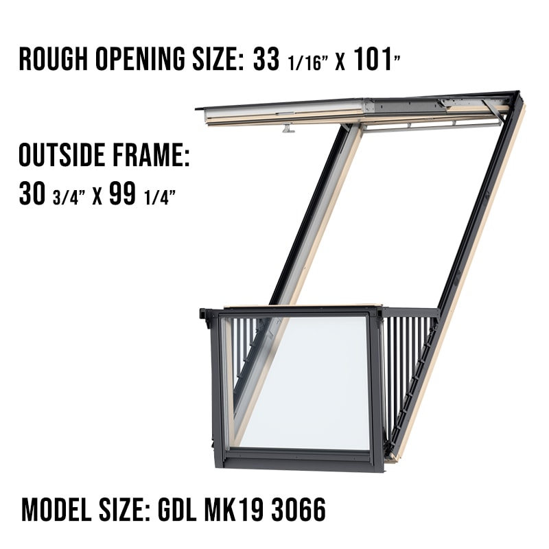VELUX GDL MK19 3066 Balcony Roof Window
