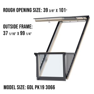 VELUX GDL PK19 3066 Balcony Roof Window