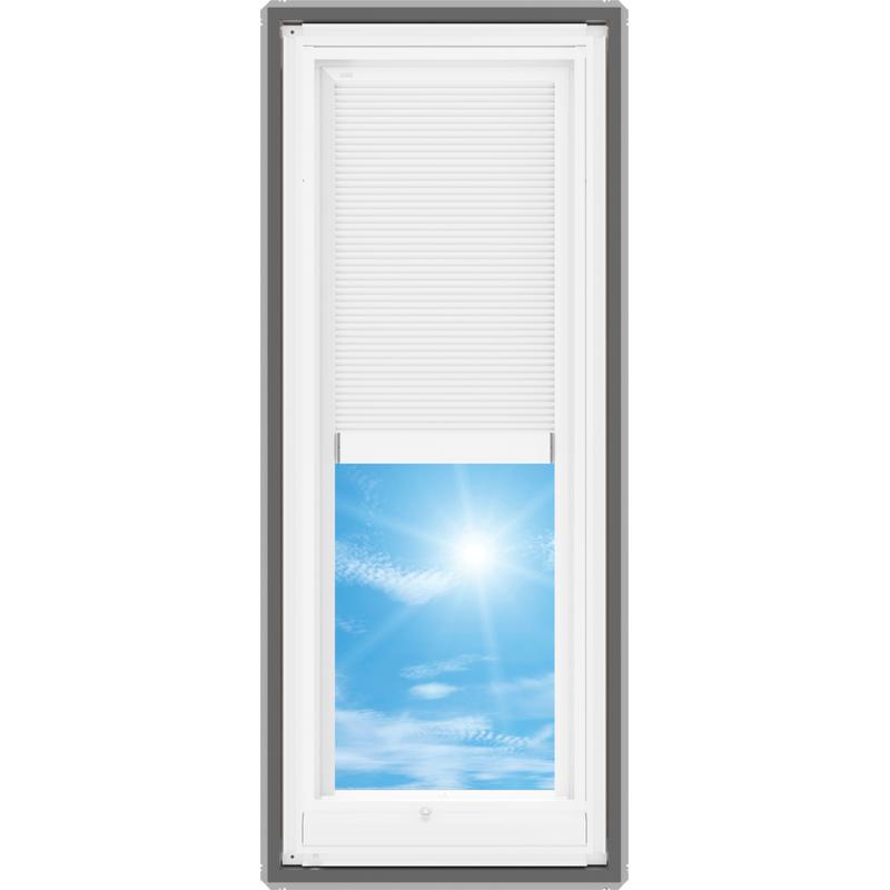 VELUX VS C08 Manual Venting Deck Mount Skylight with Solar Room Darkening Shade White - Image 2