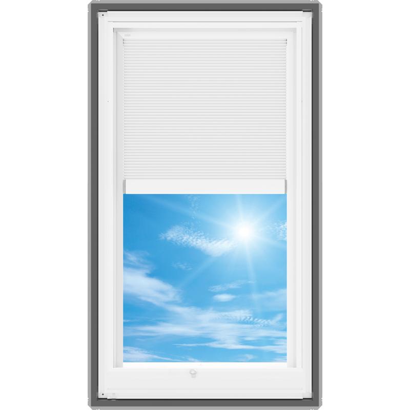 VELUX VS M08 Manual Venting Deck Mount Skylight with Solar Room Darkening Shade White - Image 4