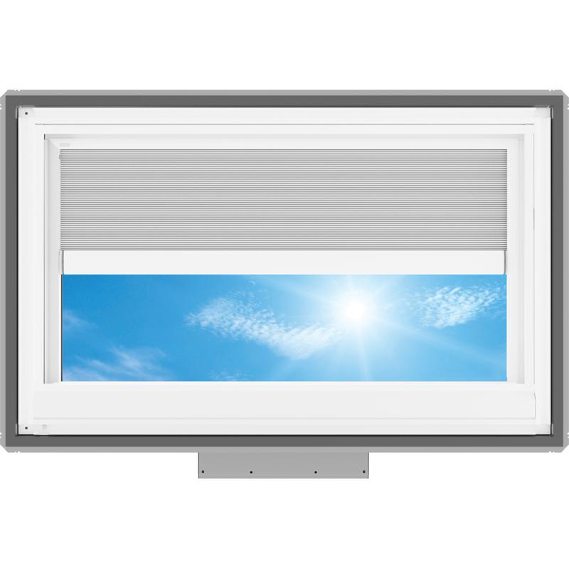 VELUX VSS S01 Solar Venting Deck Mount Skylight with Solar Room Darkening Shade White - Image 4