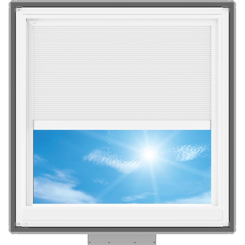 VELUX VSS S06 Solar Venting Deck Mount Skylight with Solar Room Darkening Shade White - Image 4