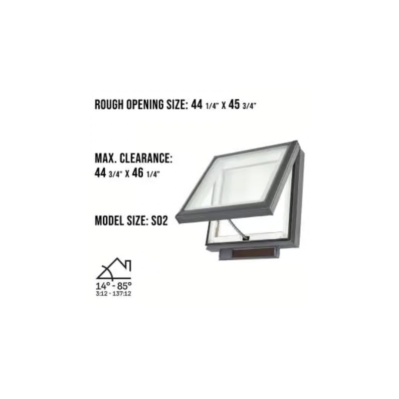 VELUX VSS S06 Solar Venting Deck Mount Skylight with Solar Room Darkening Shade White - Image 3